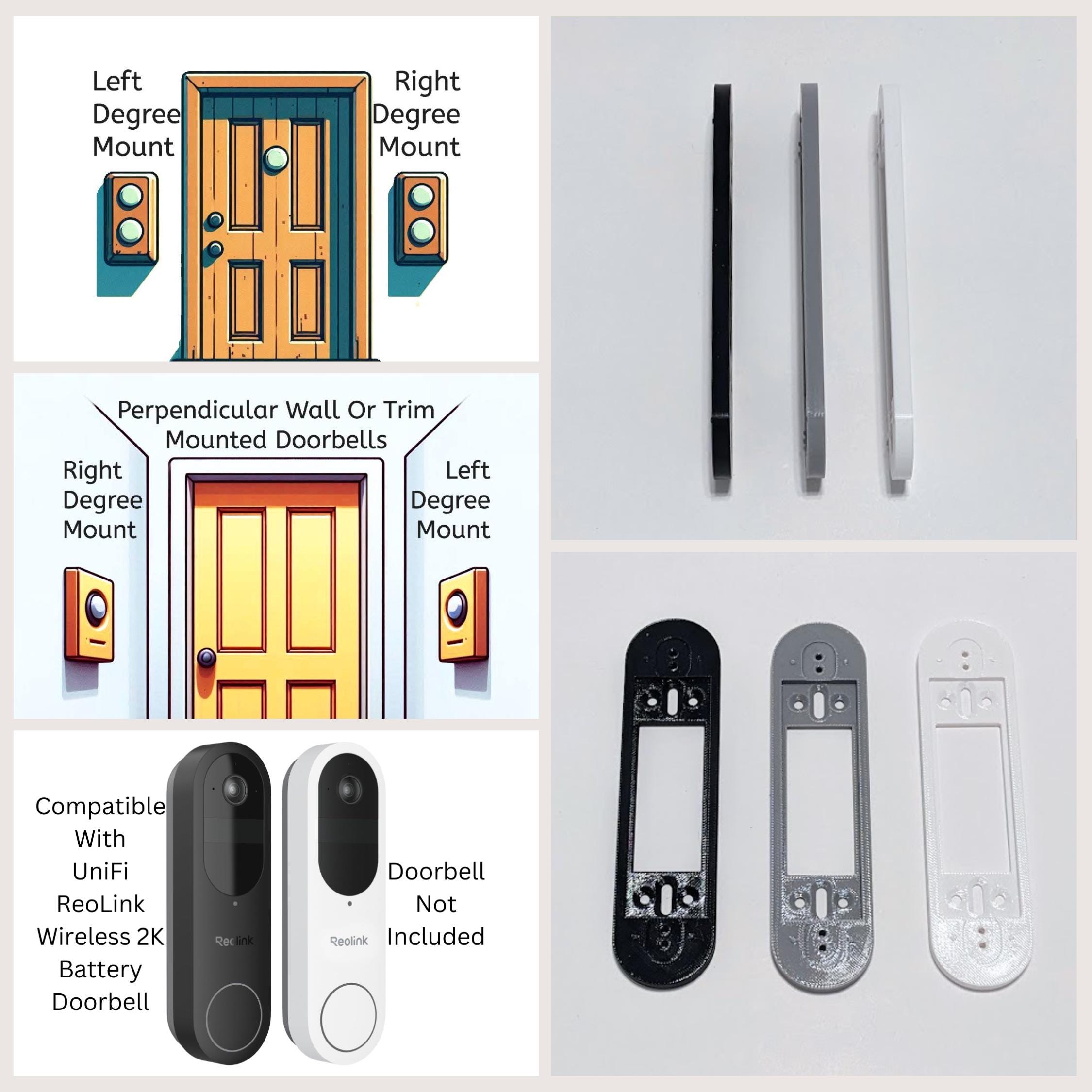 Reolink Video Doorbell Angolo Di Montaggio Cuneo 45 Gradi - Foto 3