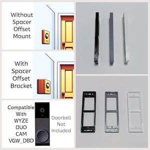 Wyze Duo Cam Doorbell VGW_DBD Compatible Spacer Offset Mount