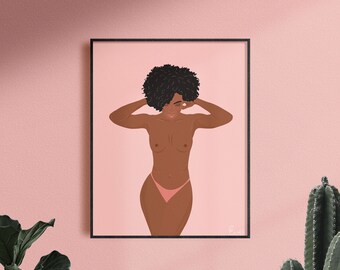 Nude Afro Woman - Etsy