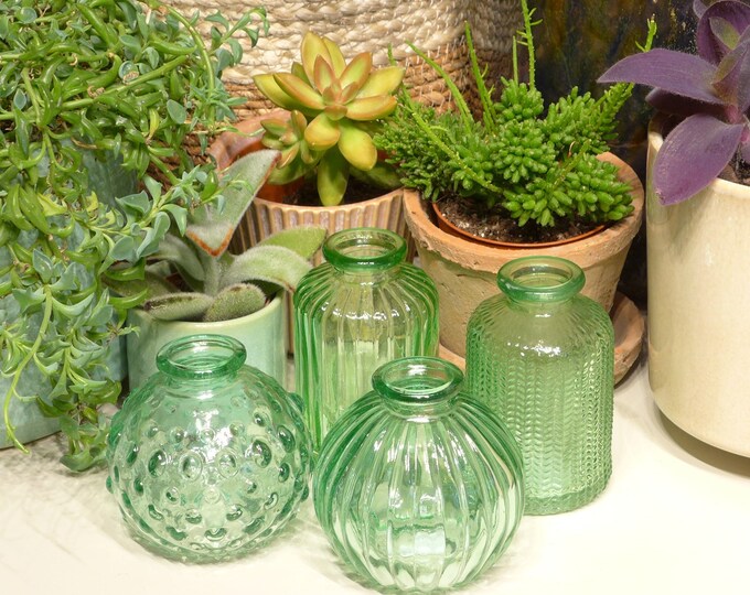 Recycled Glass Bud Vases Etsy UK