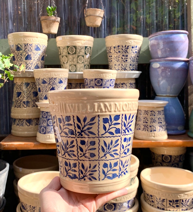 William Morris design planters / plant pots | Etsy