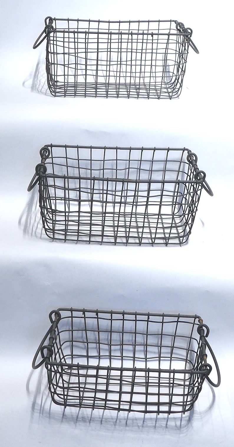 Thick Woven Wire Baskets for Plants or Storage Etsy