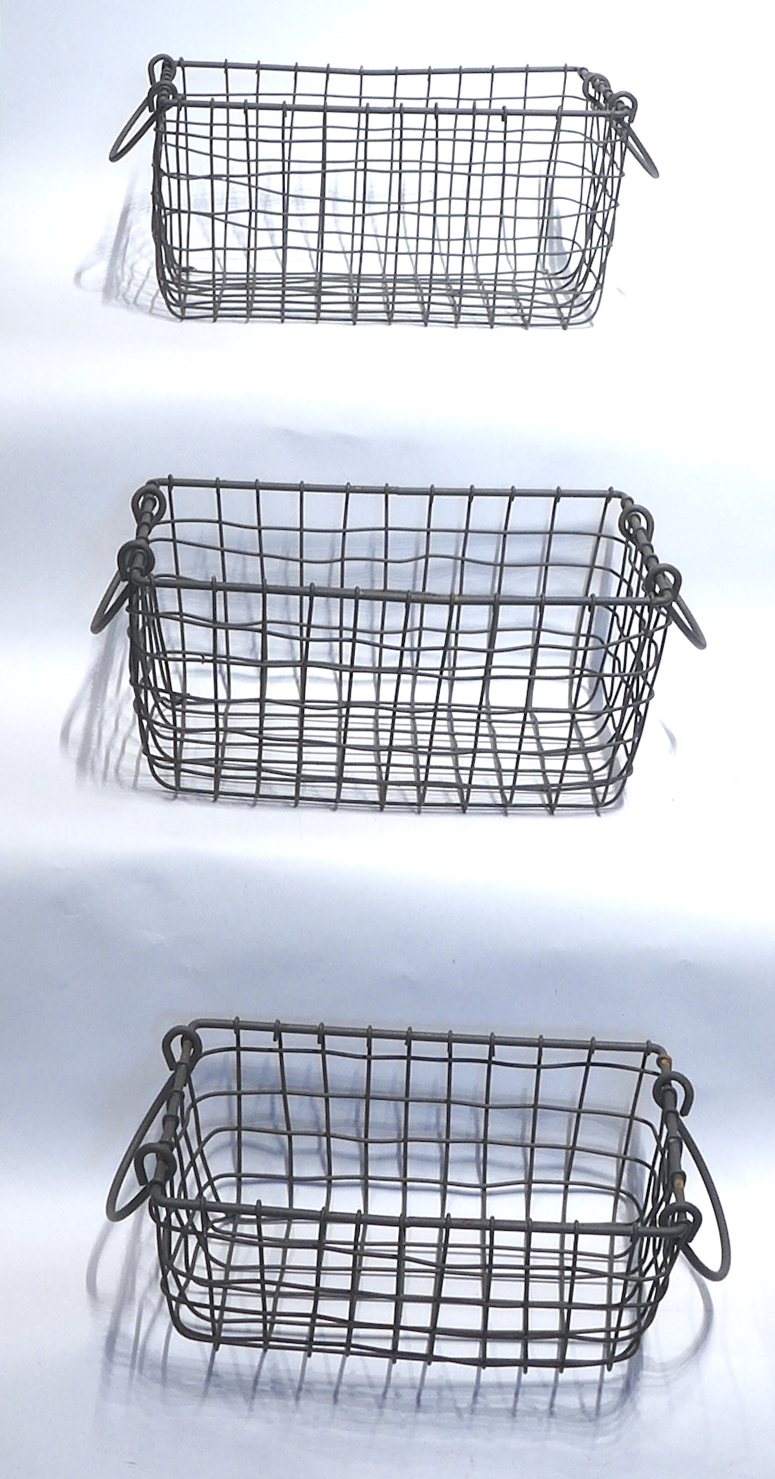 Thick woven wire baskets for plants or storage Etsy