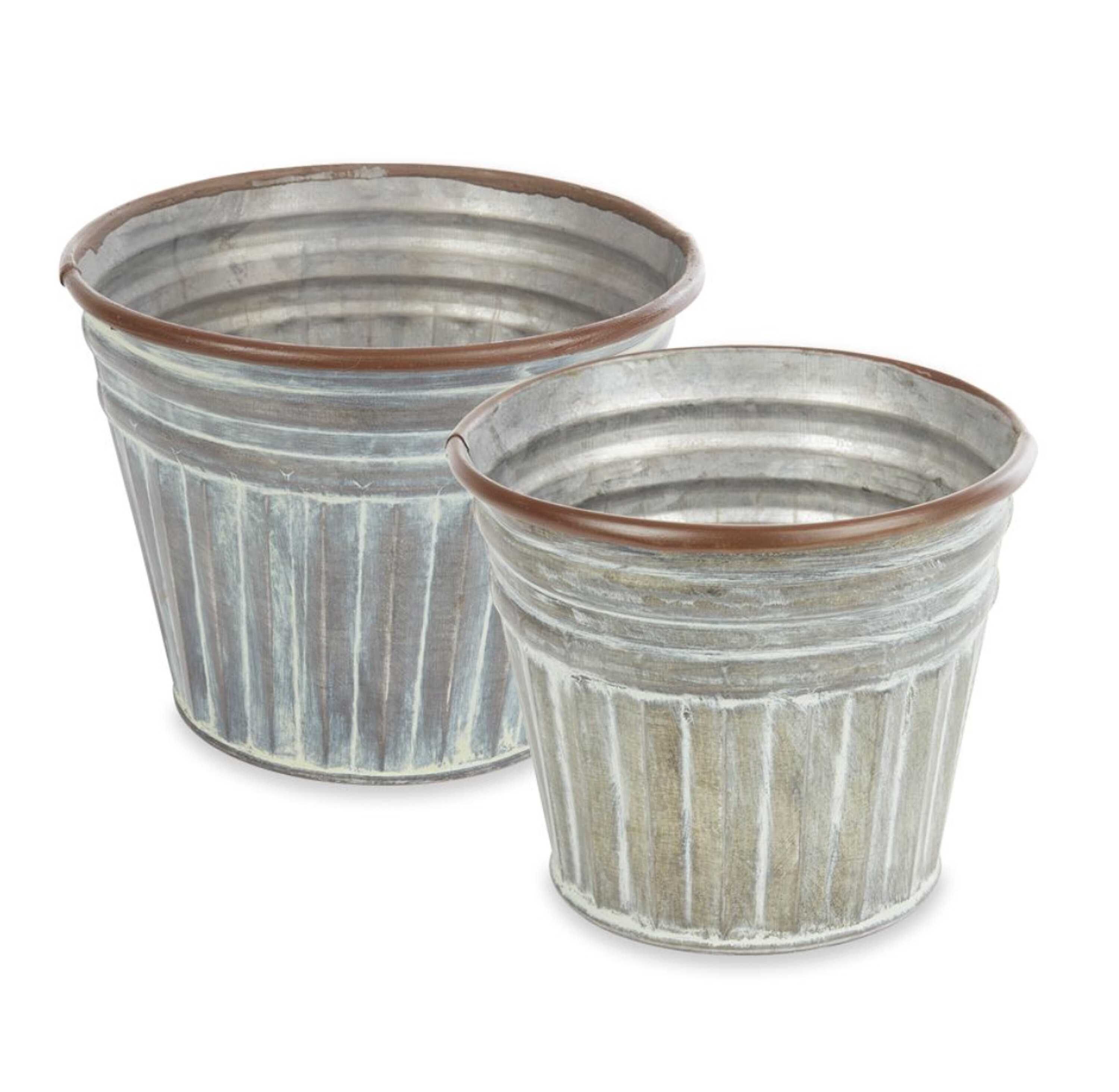 Steel planter / plant pot with a rustic industrial finish Etsy