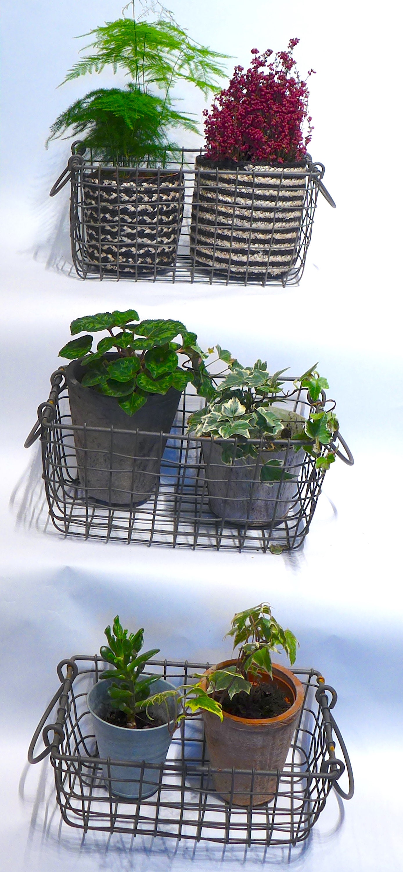 Thick Woven Wire Baskets for Plants or Storage Etsy