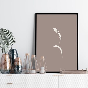 Abstract woman print, modern boho wall decor, feminist print, modern living room wall art, fashion poster, modern eclectic decor