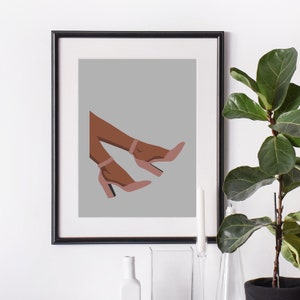 Legs Art, black woman art, black girl magic, fashion art print, feminist wall art, mid century modern, black girl art, abstract woman art