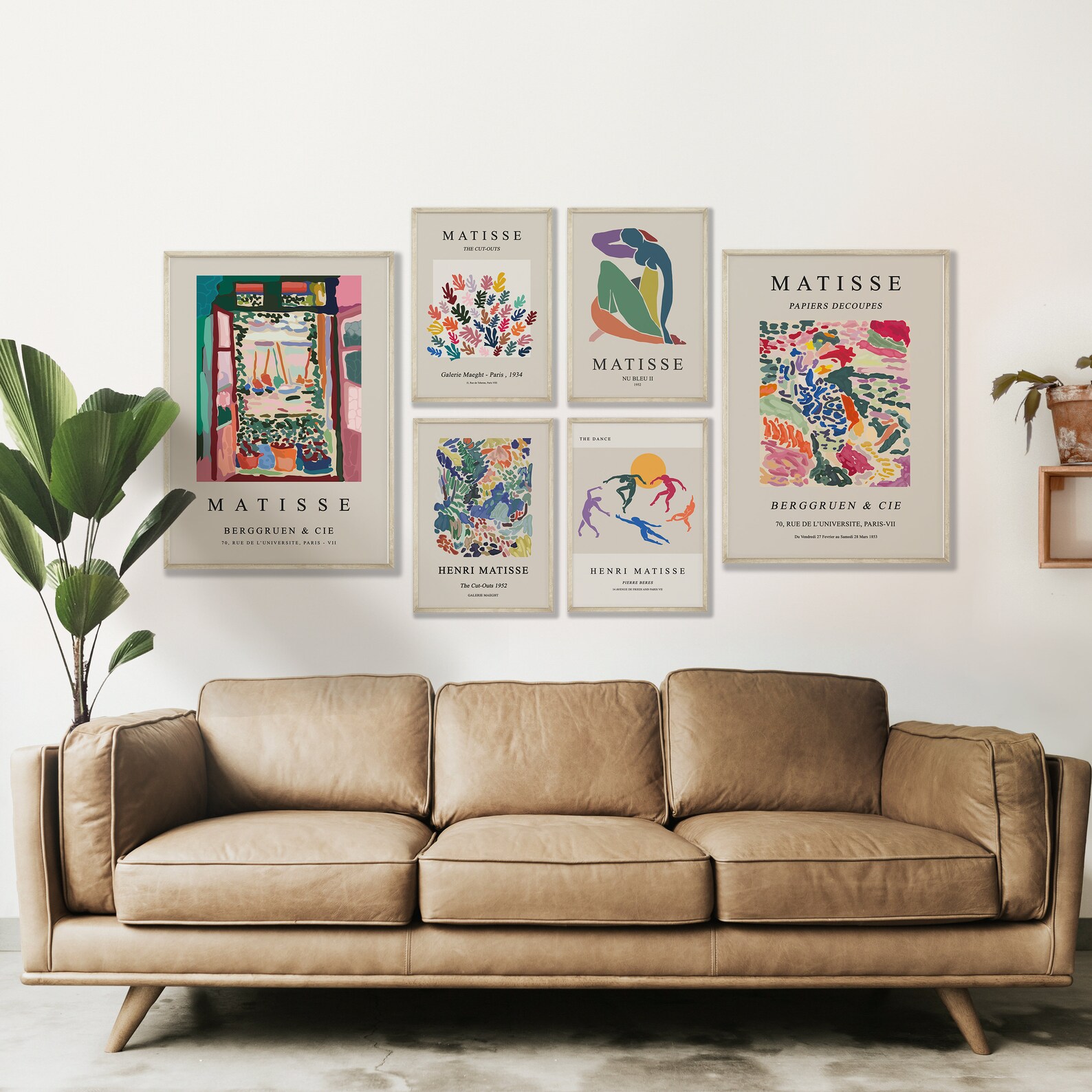 Trendy Colorful Prints Set of 3 Henri Matisse Art