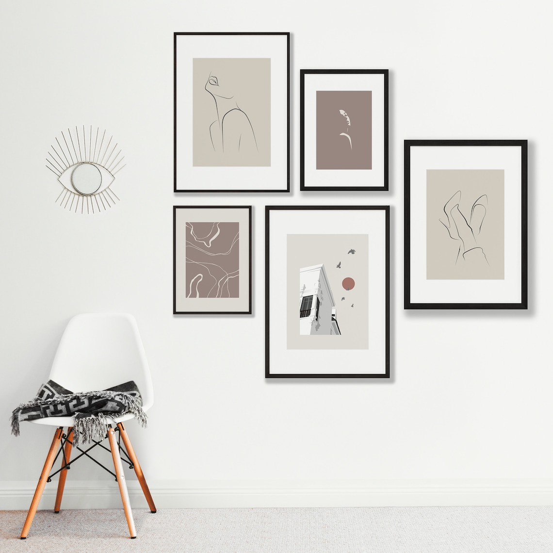 Custom Gallery Wall Art Set 5 Piece Wall Art Black Woman Art Etsy