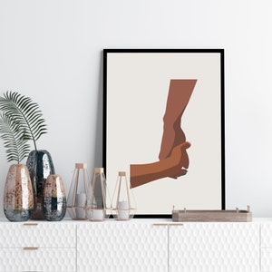Mamma e figlio che si tengono per mano, arte da parete Madre e figlio, stampa artistica da parete nera di mamma e figlio, madre e figlia, illustrazione di famiglia
