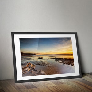 Zonsondergang bij Dunraven Bay, Zuid-Wales