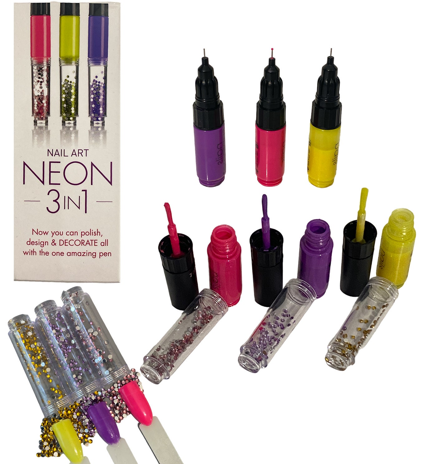 Nail Art Pens Set Varnish Polish Decorate Design Nails Supreme 