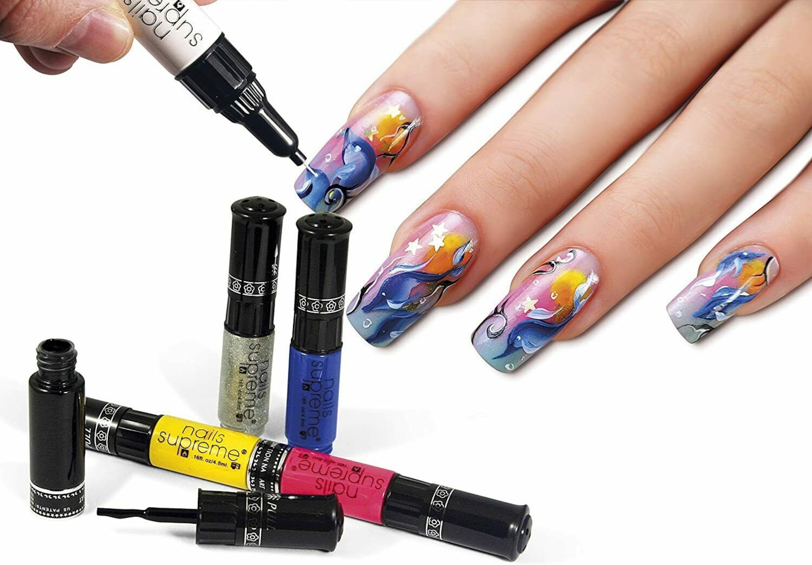 Nail Art Pens Set Varnish Polish Decorate Design Nails Supreme Etsy