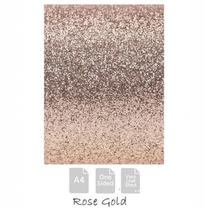 Carte scintillante or rose | 100 g/m² ou 210 g/m² | Carte de vœux scintillante or rose au toucher lisse | Carte décorative recouverte de paillettes A4 de couleur or rose