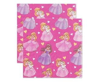 Princess Party Napkins Birthday Party Event Children - Kids Parties 2ply 33x33cm