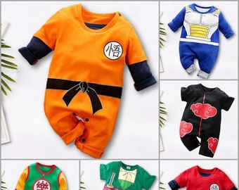 Mamelucos de bebé de anime, disfraz de cosplay de dragon bal para bebé recién nacido, mono de algodón para bebé, ropa de niña para bebés, regalo de baby shower