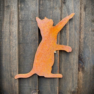 Exterieur Chat Marchant Feline Jardin Mur Maison Porte Cloture Etsy France