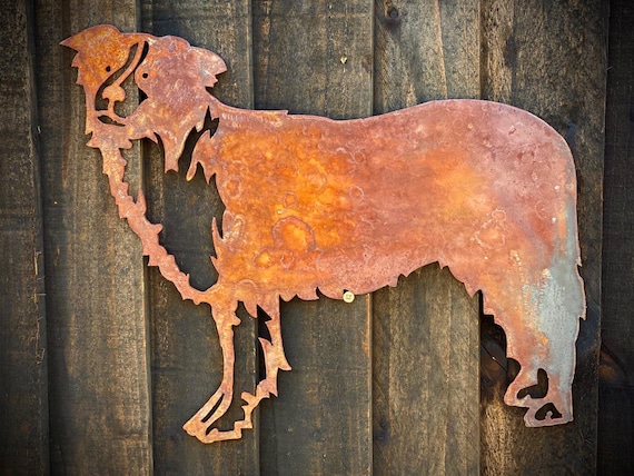 Small Exterior Rustic Rusty Collie Sheepdog Dog Garden Wall - Collie Sheepdog Rusty Metal Dog Garden Art Small Exterior Rustic Rusty Collie Sheepdog Dog Garden Wall - Collie Sheepdog Rusty Metal Dog Garden Art