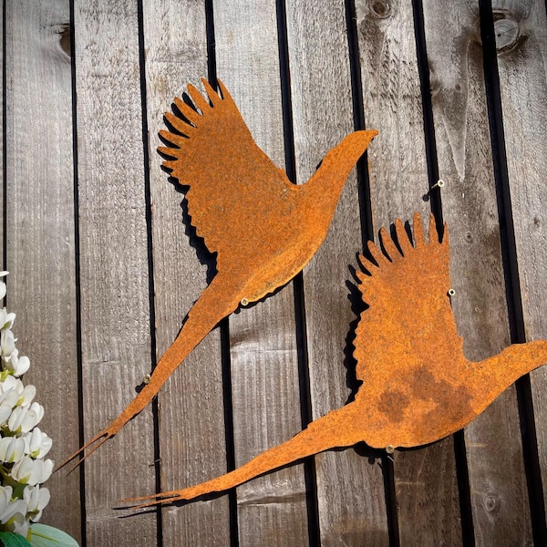 Metal Pheasant Yard Art Etsy