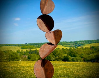 Medium Rustic Exterior Abstract Metal Butterfly Modern Simplistic Metal  Yard Art Garden Stake Sculpture  Gift   Present