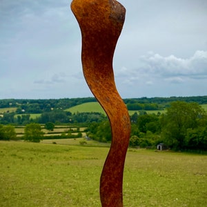 XS Rustic Metal Garden Figure Female Abstract Silhouette Sculpture -Contemporary Art - Yard Art /  Art / Garden Stake  Gift