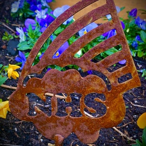 Rustic NHS Rainbow Metal Garden Stake Yard Art Window Box Ornament Flower Bed  Charity  Flower Pot Decor Present  Gift