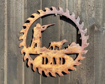 Exterior Rustic Dad Sign Dad   Shooting Countryside Game Keeper Garden Wall Art Sign Hanging Metal Rustic Art  Present