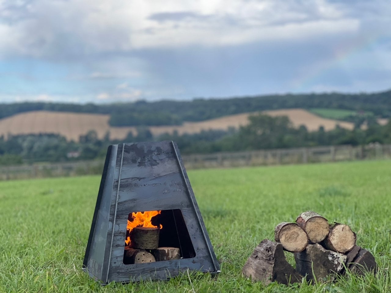 Metal Fire Pit Chiminea Log Camping Travelling Fire Flat Pack Etsy UK