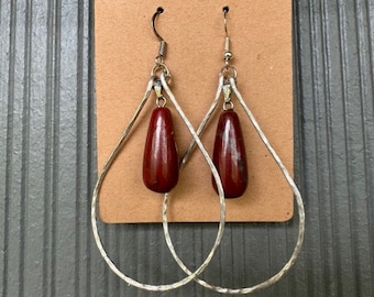 Red Jasper Teardrop Earrings
