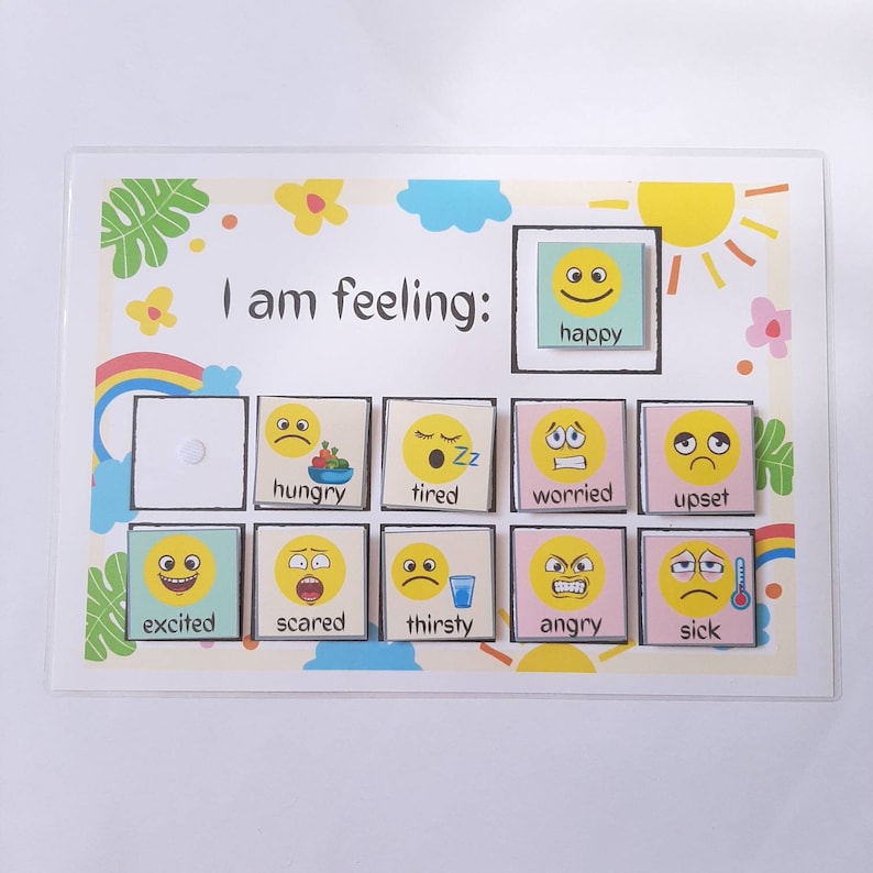 Emotion Chart Feelings Chart Visual Learners SEN ADHD - Etsy UK