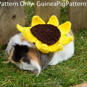 Guinea Pig Sunflower Crochet Pattern Cosplay Costume Jumper Flower Small Animal DIGITAL ONLY