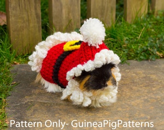 Guinea Pig Santa Crochet Sweater Pattern Costume Cosplay Holidays PDF Digital Download Christmas Xmas Jumper DIGITAL ONLY