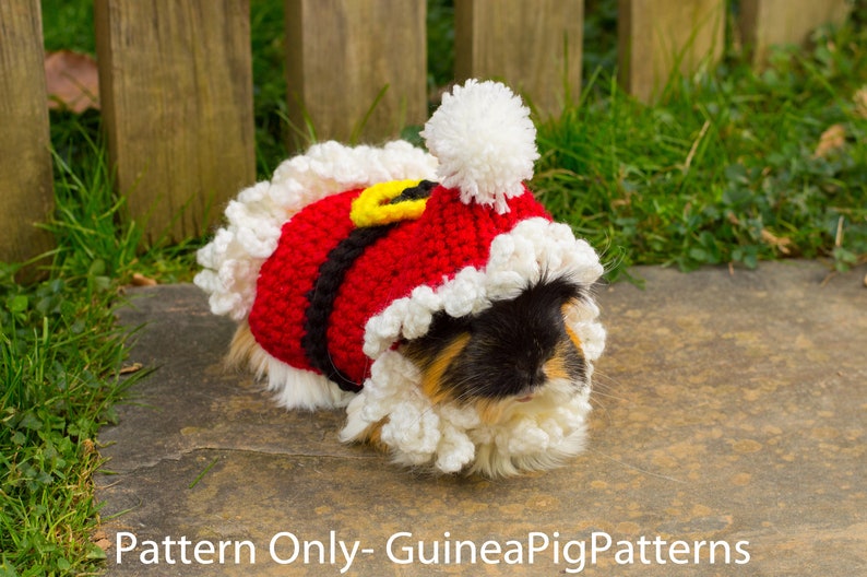 Guinea Pig Santa Crochet Sweater Pattern Costume Cosplay image 0