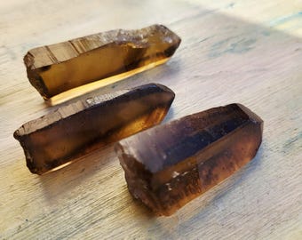 Natural Smoky Quartz Point with Lemurian-Style Striations | Raw Crystal | One of a Kind