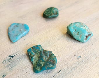 Natural Turquoise Stone - Raw  Polished Turquoise Crystal  Protection Truth