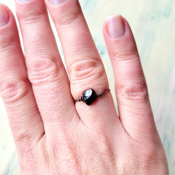 Black tourmaline ring etsy best sale