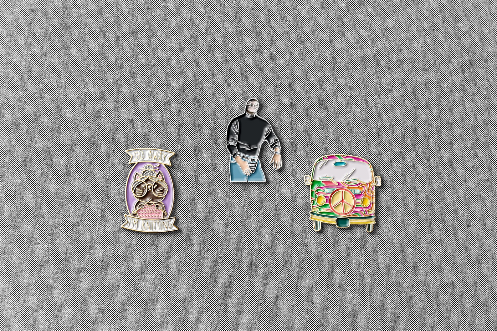 7 Trendy Enamel Pins Funny Lapel Pins Set Cute Enamel Pins Etsy