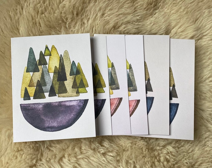 Winter Trees Card Set