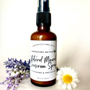 Natural Mineral Sunscreen Spray | Non-toxic Sun Protection | Zinc Oxide | NO White Cast!