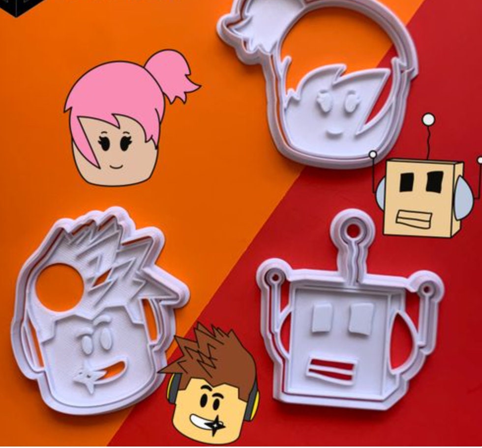 Roblox Noob skin Cookie Cutters // Video Games // crafts, fondant, clay,  play dough