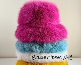Fuzzy vegan fur hat multiple color Accessories | Fuzzy Vegan Fur Hat Multiple Color | Poshmark main image 2