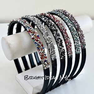 Kristall Cluster Skinny Stirnband, Haarkamm Stirnband, Kunststoff Zähne Stirnband, Strass Stirnband, Alice Haarband, Frauen Mädchen Haar Accessoire