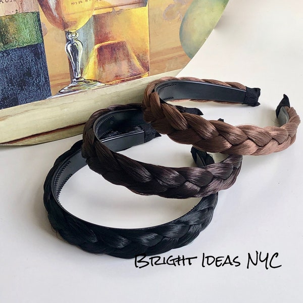 Braided Hair Headband, Tie Hair Headband, Twisted Knot Headband, Braided Headband, Synthetic Hair Headband, Boho, Women and Girls Headband