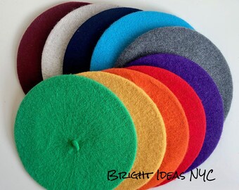 French Style Casual Vintage Women's Hat Beret Plain Cap Girl's Wool - Foto 10