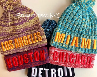Vintage Detroit Michigan Cityscape Women and Men Skull Caps Winter Warm Stretchy Knitting Beanie Hats Vintage Detroit Michigan Cityscape Women and Men Skull Caps Winter Warm Stretchy Knitting Beanie Hats