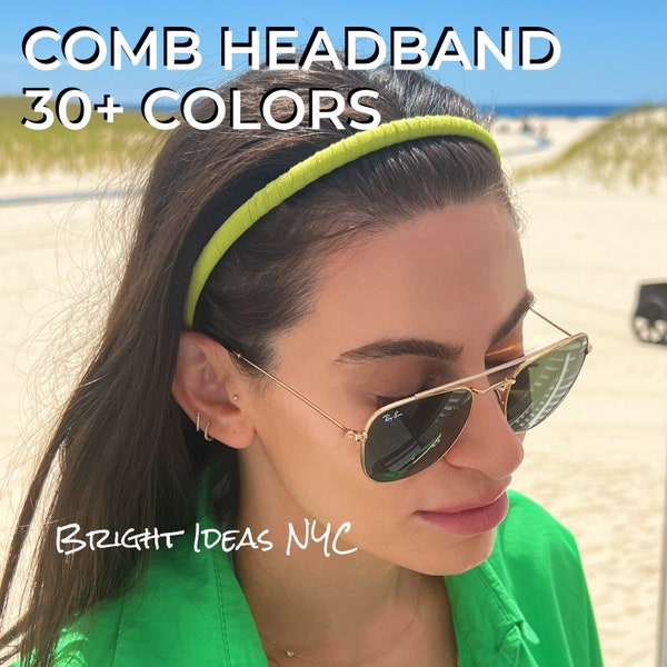 Hand Wrapped Fabric Comb Headband, Hair Comb Headband, Plastic Teeth Headband, Sports Headband, Alice Hair Band, Women Girl Hair Accessory