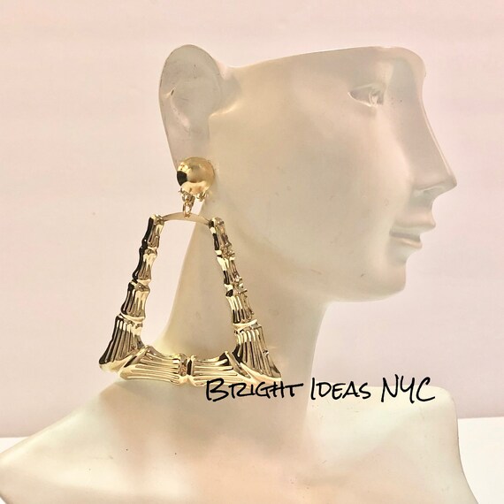 Triangle door knocker earrings deals