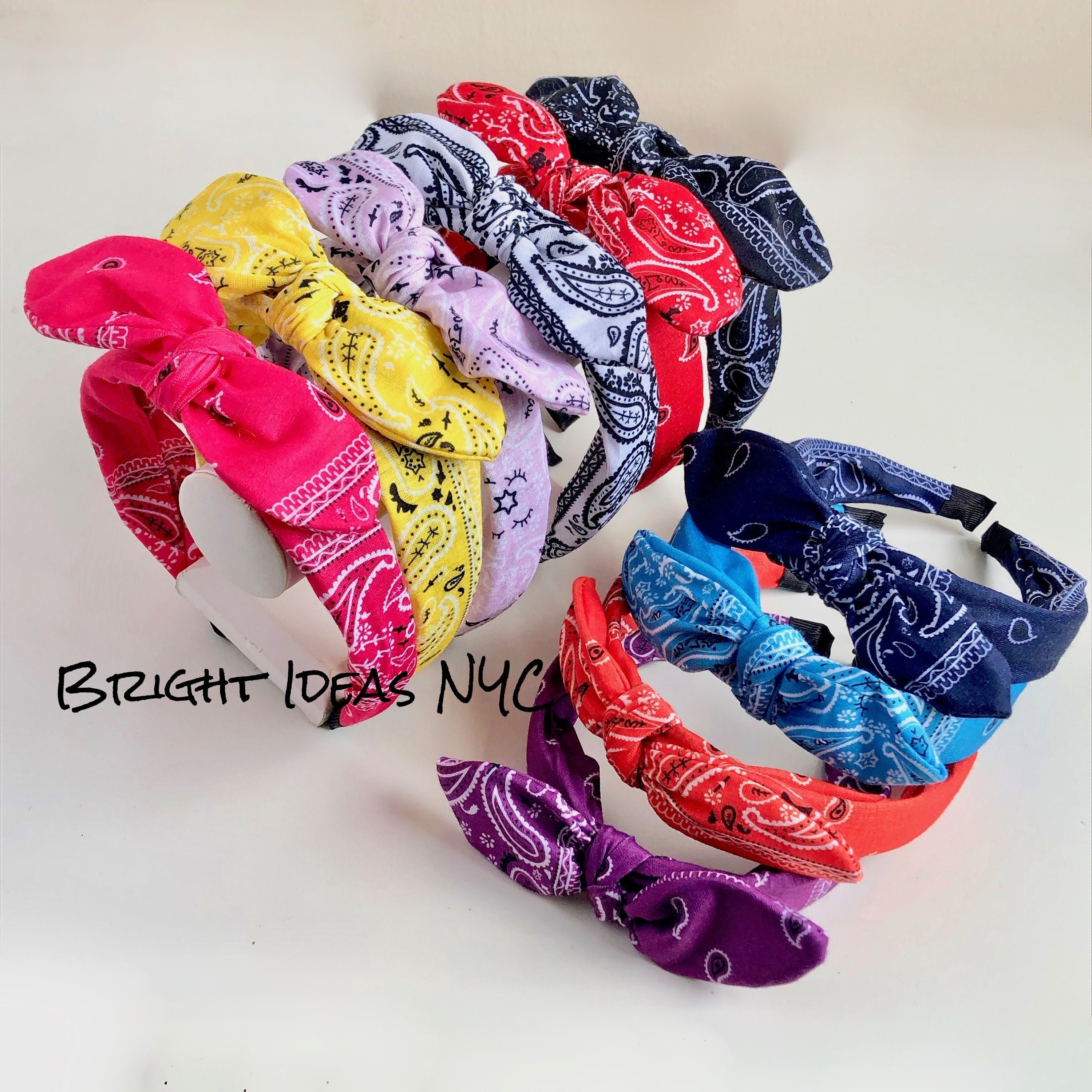 Bandana Tie Knot Bow Headband Twisted Knot Headband Bandana - Etsy