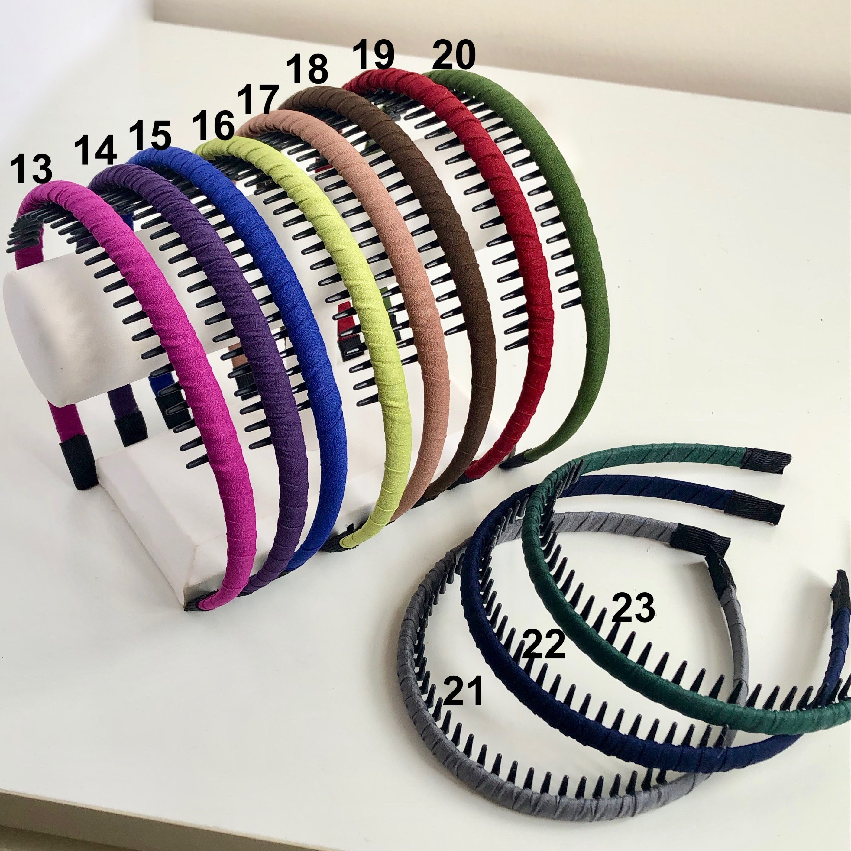 Confezione Da 10-20 Fasce Per Capelli Unisex Con Pettine In Metallo