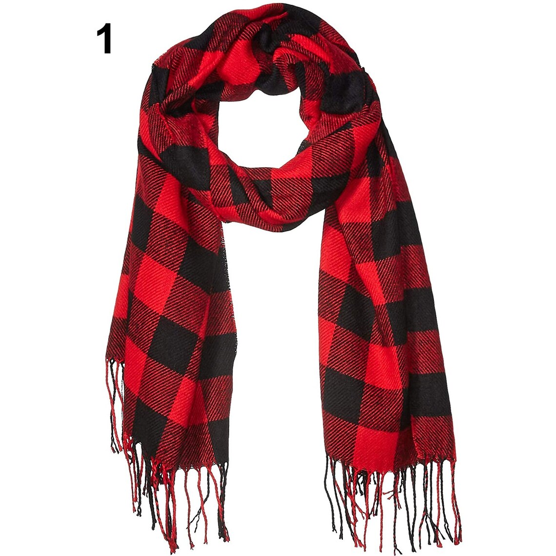 Buffalo Plaid Scarf Lumberjack Plaid Red and Black Scarf Etsy
